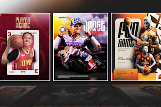 create a stunning custom sports poster design for you