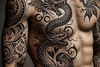 create arabic and persian minimal calligraphy tattoo