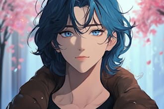 draw pfp, potrait, manga, fanart, original character vtuber