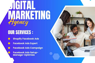 run shopify facebook ads campaign management,instagram advertising,marketing