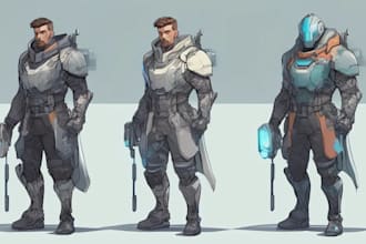 draw fantasy or sci fi concept character