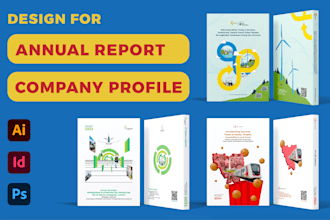 design a modern minimalist annual report and company profile