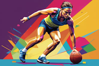 draw wpap pop art sport potrait