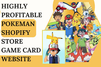design trading card shopify store pokeman shopify store game card website