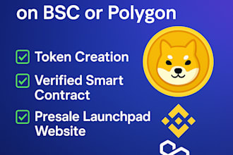 create a custom meme coin on bsc or polygon with full bep20 contract