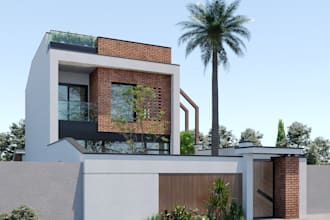 sketch 2d plan for modern home, cabin exterior, facade villa, front porch layout