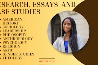 do research and case studies on anthropology, psychology, criminology and arts