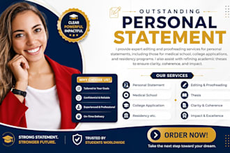 heavily edit your personal statement, admissions essay, statement of purpose