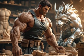 create realistic 3d action figures, head sculpts, and tabletop miniatures