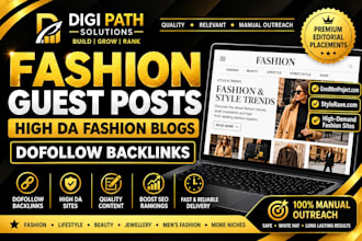 provide fashion guest posts on high da fashion blogs for backlinks