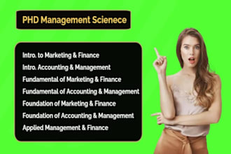help in introduction marketing fundamental finance accounting applied management
