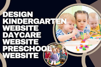 design kindergarten website daycare website preschool website