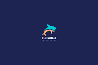 design a unique and captivating whale logo
