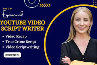 write documentary script, true crime, youtube video script, script writing