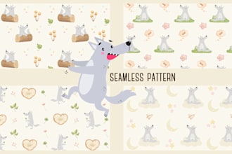 design cute seamless pattern for kids
