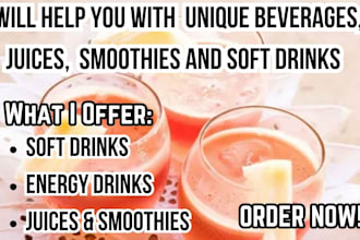 formulate unique beverages juices smoothies and soft drinks