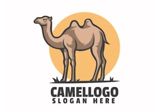 do modern camel mascot logo design with unlimited review