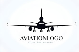 design a super high quality plane, aviation logo