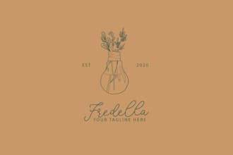 design a hand drawn botanical logo for your brand
