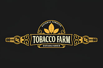 do cigar label, cigar logo, cigar band and cigar box or any graphic design