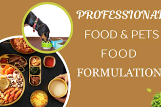 be your pet skin care ,pet food and supplement formulation chemist