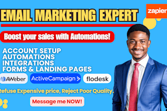setup, automate, or integrate activecampaign, aweber and flodesk CRM