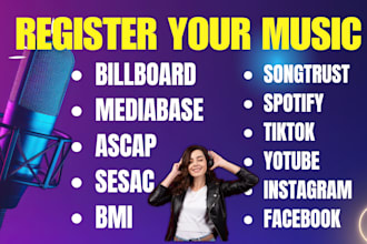 do music registration on billboard mediabase copyright bmi ascap hot 100 lyrics