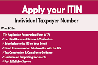 obtain your itin individual taxpayer number as irs caa and ein
