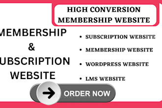build wordpress membership website, subscription website