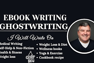 ghostwrite health and fitness, medical ebook wellness books and ebook writer