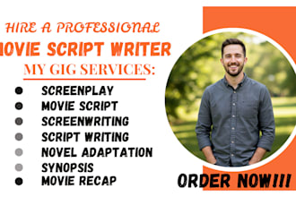 write screenplay movie script screenwriting script writing tv series film script