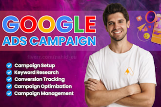 setup and manage google ads adwords ppc campaigns, search display and pm ads