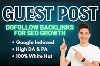 do high quality guest post with dofollow backlinks to boost SEO