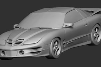 digital 3d car sculpt,3d realistic sculp,fix rc car,blender car,3d printing,stl