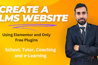create website for elearning platform like school, tutor and online courses