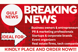 write and publish your press release on gulf news for maximum exposure