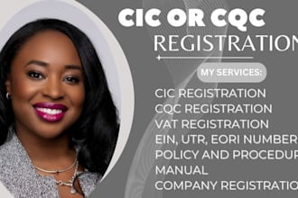 do cic or cqc registration UK ltd company registration UK tender bank account