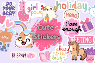 design fully customizable stickers pack