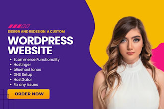 create wordpress website on bluehost, namecheap, hostinger, siteground