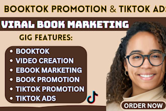 do viral booktok video tiktok ads book promotion ebook marketing and audio book