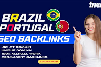 cerate highquality  da seo backlinks portugal, brazil link building