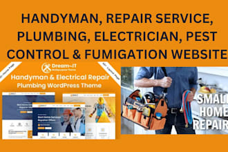 do handyman, repair service, plumbing, electrician, pest control website