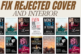 resize, modify, fix rejected amazon book cover design, book interior, paperback