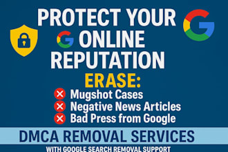 remove unwanted mugshots defaming article news cases negative links on google
