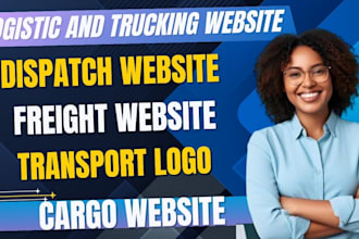 build transport logistics website  cargo dispatch freight logo design
