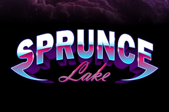 design 80s retro and vintage logo neon