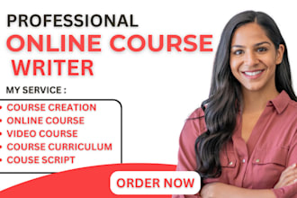 create lms online course content, edit, format course curriculum, video creation