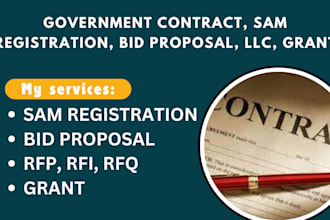 write bid proposal, respond to rfp, rfq, winning government contract and grants