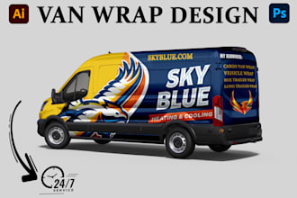 do professional van wrap design, vehicle wrap, car wrap design and truck wrap