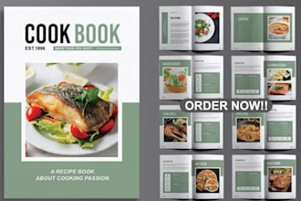 format cookbook or recipes book for ebook and print, cookbook writer and design